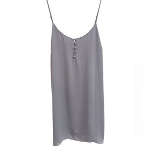 L'Academie Satin Slip Chemise in Light Blue